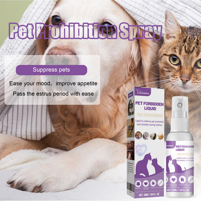 Pet Calming Spray Pheromone Mood Calming Diffuser Improve Estrus Agitation Anxiety Relief Prevent Howling Cat Dog Health Supply