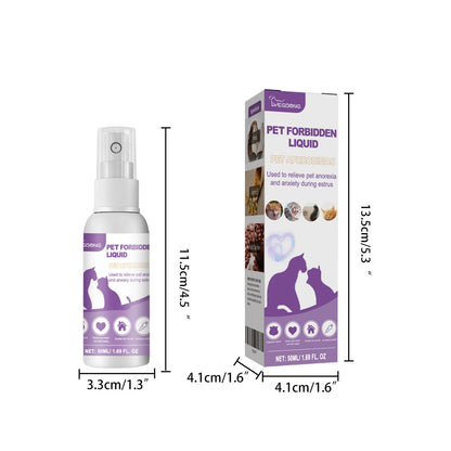 Pet Calming Spray Pheromone Mood Calming Diffuser Improve Estrus Agitation Anxiety Relief Prevent Howling Cat Dog Health Supply