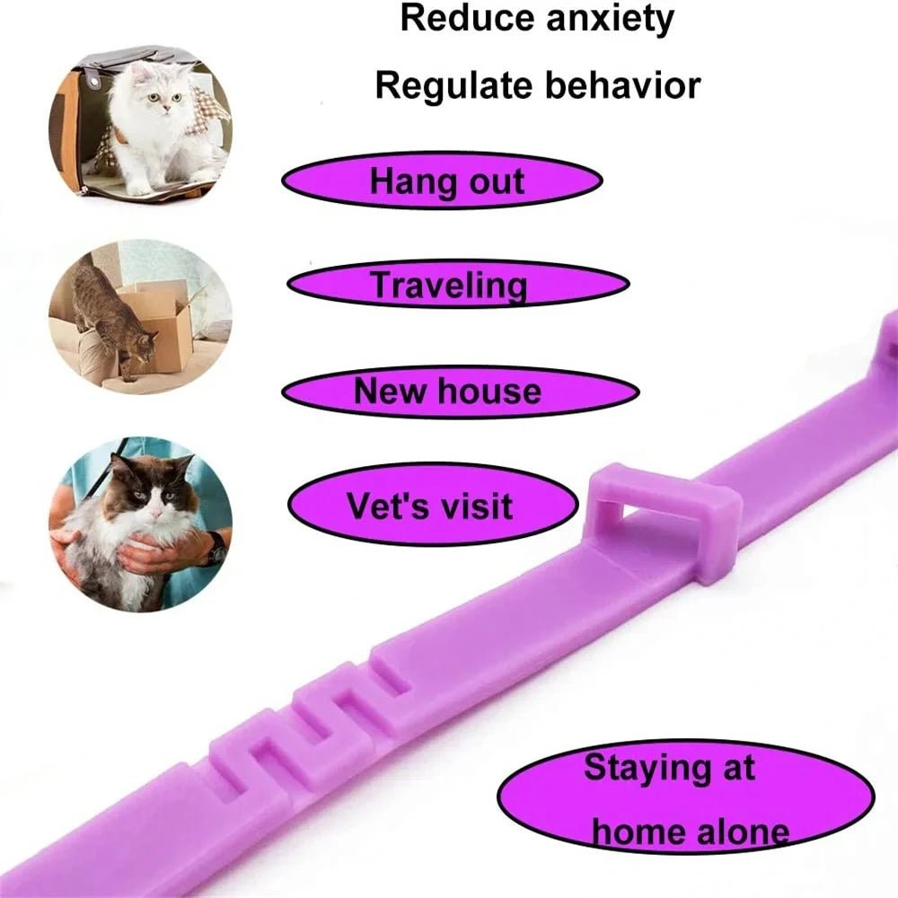 Calming Collar for Cats Pet Calming Pheromone Collar for Cats Dogs Calming Collar for Anxiety Effective Relieve Anxiety Stress - Furlieve
