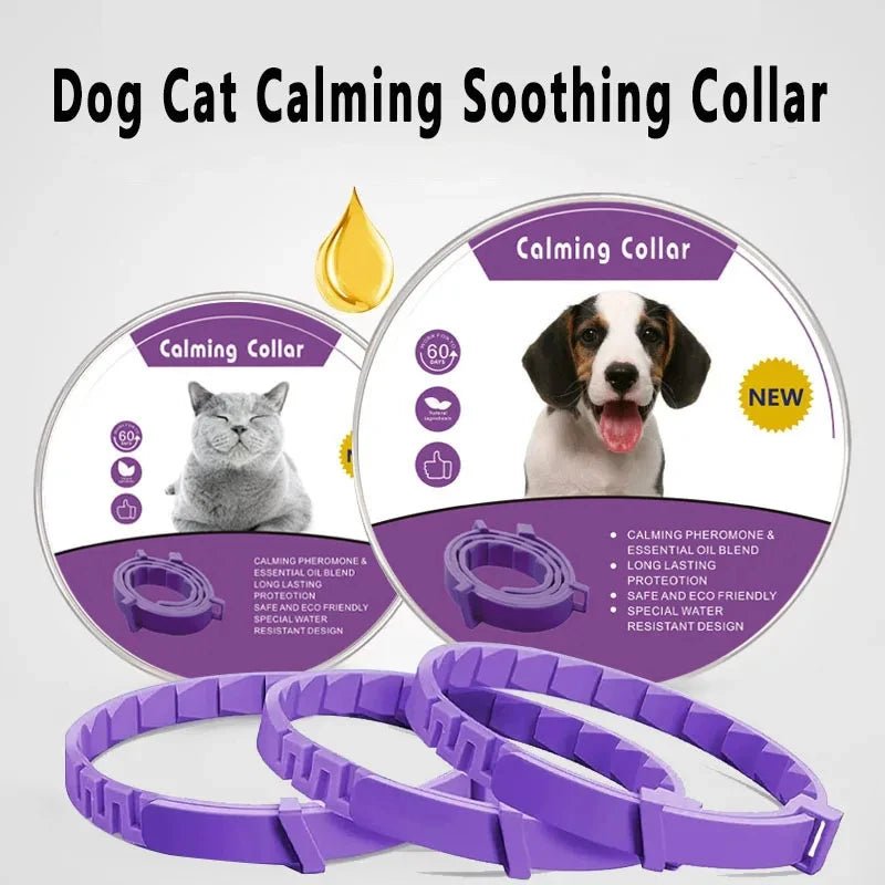 Calming Collar for Cats Pet Calming Pheromone Collar for Cats Dogs Calming Collar for Anxiety Effective Relieve Anxiety Stress - Furlieve