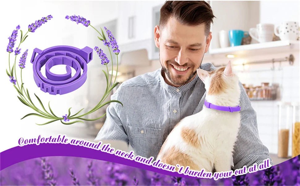 Furlieve Pet Calming Collar For Cats Dogs Adjustable Anxiety Pheromone Reducing Pet Collar Lasting Natural Calm Relax Soothing Collars - Furlieve