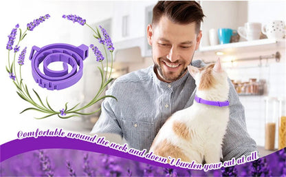 Furlieve Pet Calming Collar For Cats Dogs Adjustable Anxiety Pheromone Reducing Pet Collar Lasting Natural Calm Relax Soothing Collars - Furlieve