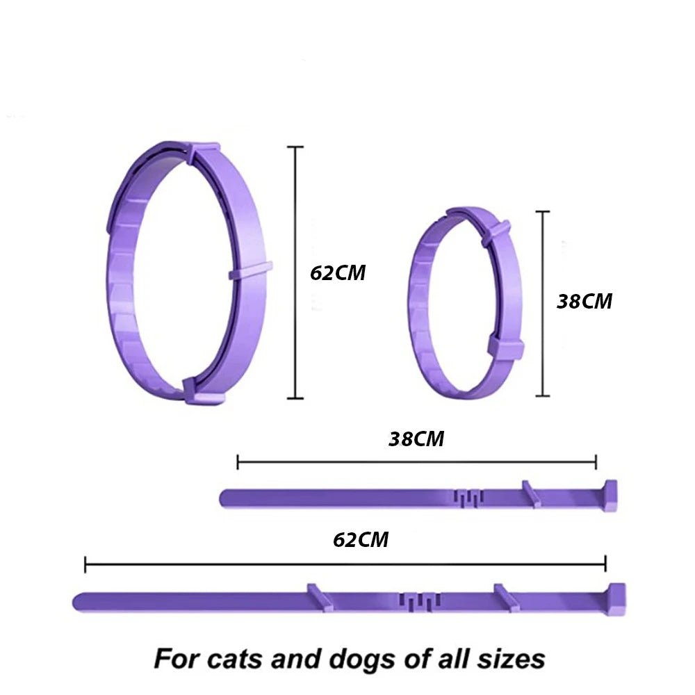 Furlieve Pet Calming Collar For Cats Dogs Adjustable Anxiety Pheromone Reducing Pet Collar Lasting Natural Calm Relax Soothing Collars - Furlieve