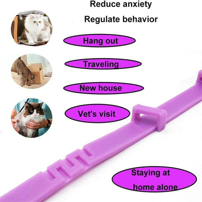 Pet Calming Collar For Cats Dogs Adjustable Anxiety Pheromone Reducing Pet Collar Lasting Natural Calm Relax Soothing Collars - Furlieve