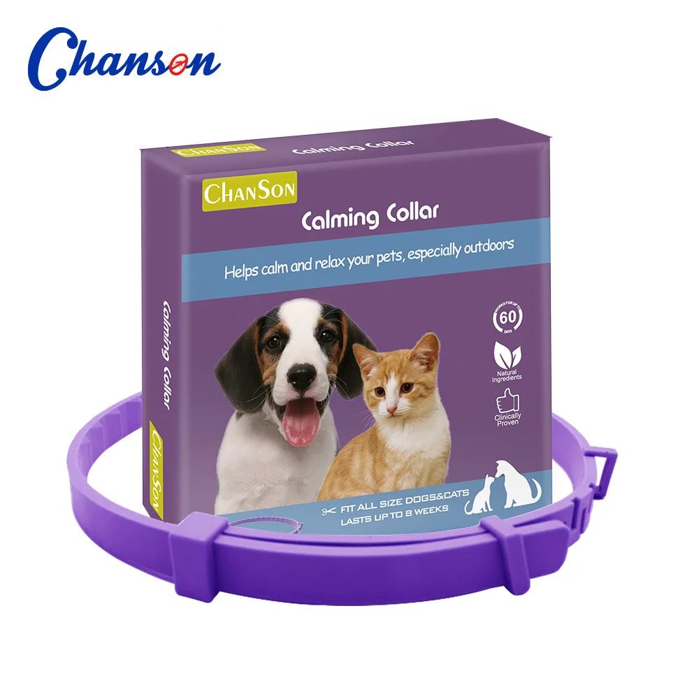 Pet Calming Collar For Cats Dogs Adjustable Anxiety Pheromone Reducing Pet Collar Lasting Natural Calm Relax Soothing Collars - Furlieve