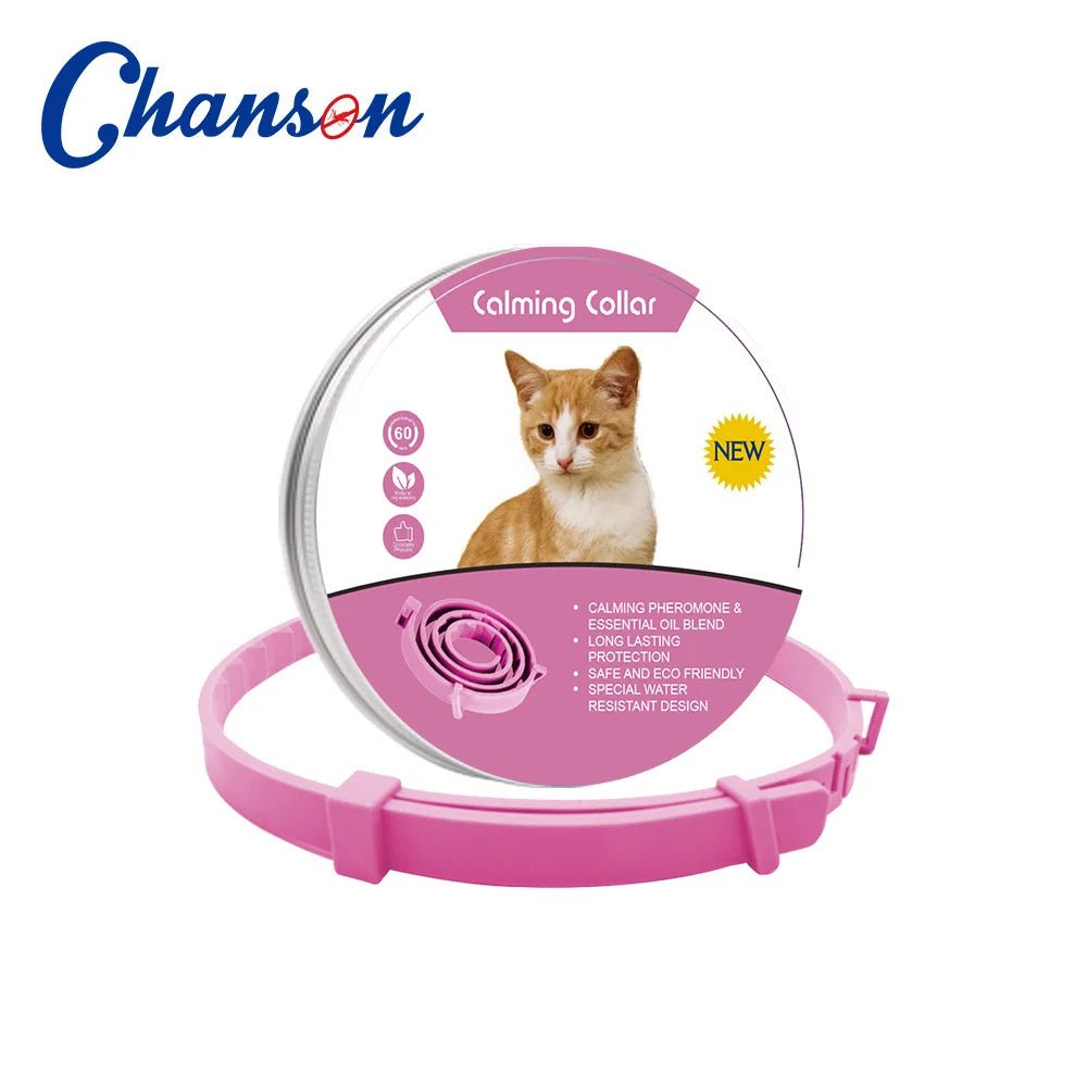 Pet Calming Collar For Cats Dogs Adjustable Anxiety Pheromone Reducing Pet Collar Lasting Natural Calm Relax Soothing Collars - Furlieve