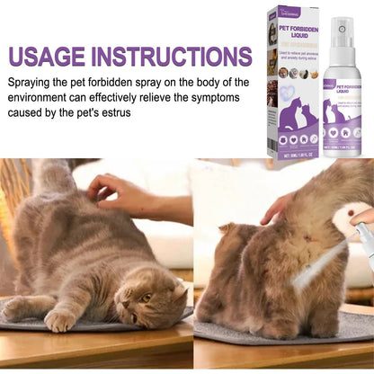 Pet Calming Spray Pheromone Mood Calming Diffuser Improve Estrus Agitation Anxiety Relief Prevent Howling Cat Dog Health Supply - Furlieve