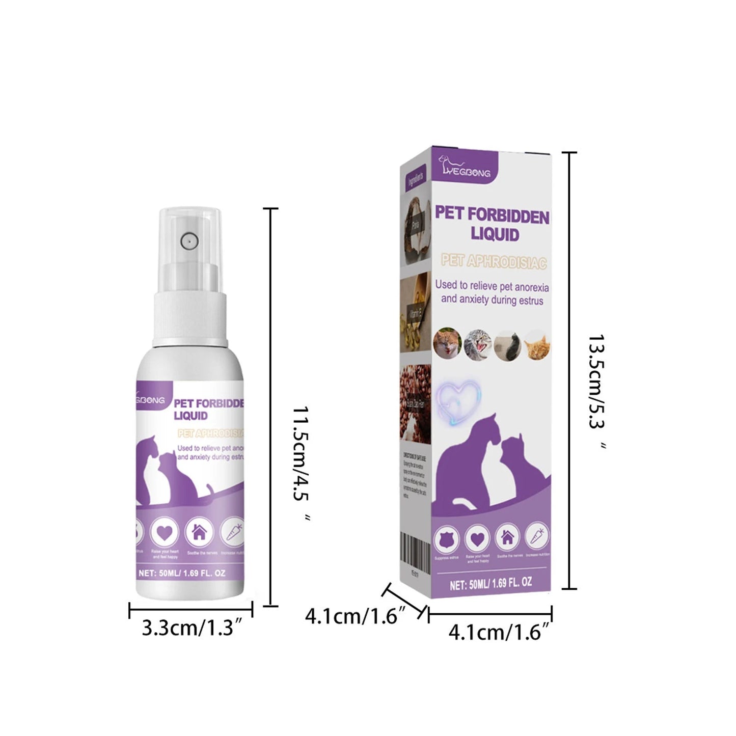 Pet Calming Spray Pheromone Mood Calming Diffuser Improve Estrus Agitation Anxiety Relief Prevent Howling Cat Dog Health Supply - Furlieve